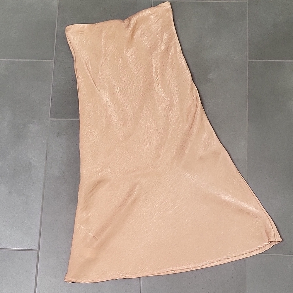 Silky Blush Midi Skirt